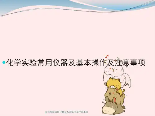 化学实验常用仪器及基本操作及注意事项