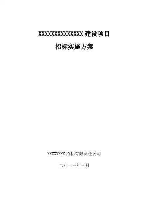 工程招标实施方案
