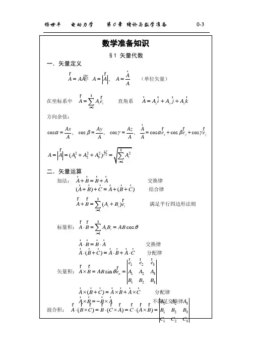 矢量公式