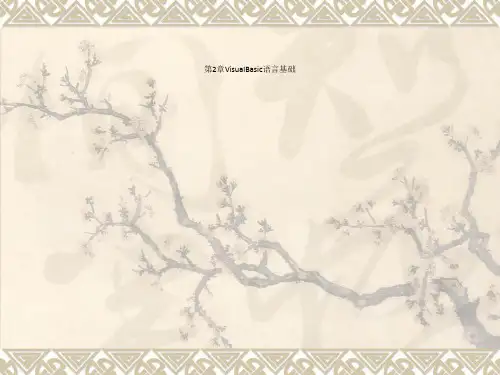 第2章VisualBasic语言基础