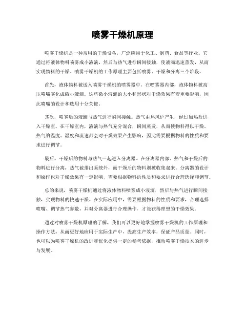 喷雾干燥机原理 2