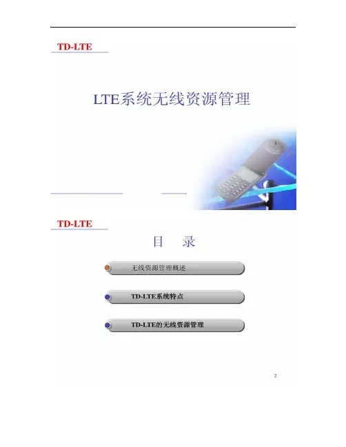 LTE系统无线资源管理解析