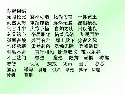 九年级语文下册第2单元复习