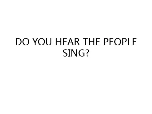 Do you hear the people sing