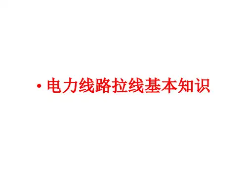 电力线路拉线基本知识知识讲解
