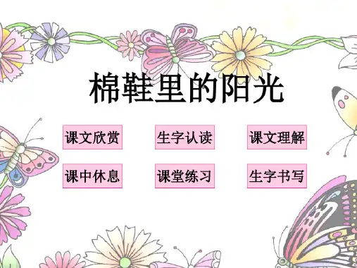 棉鞋里的阳光课件
