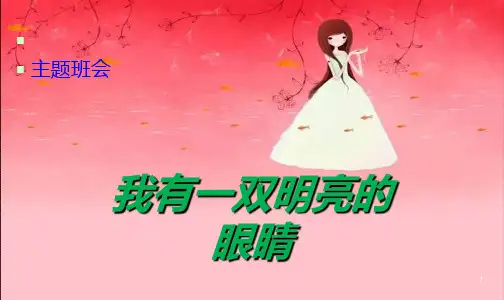 保护眼睛主题班会PPT课件
