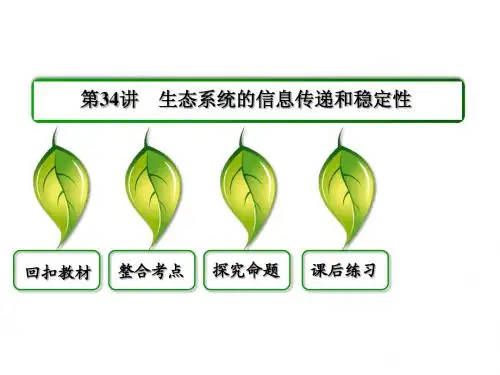 【状元之路】2014高考生物(新课标通用版)一轮复习第34讲 生态系统的信息传递和稳定性(48PPT)