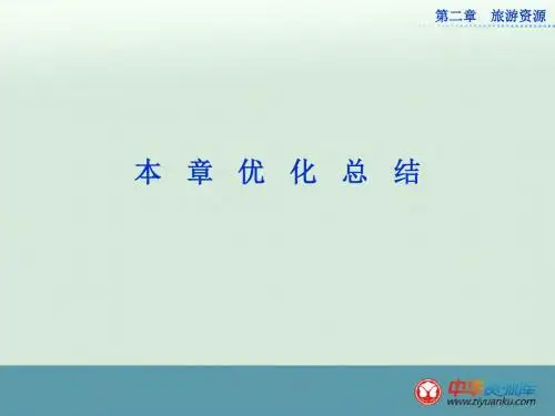 2015-2016学年福建铭选中学高二地理配套课件:第2章《旅游资源》章末优化总结(人教版选修3)