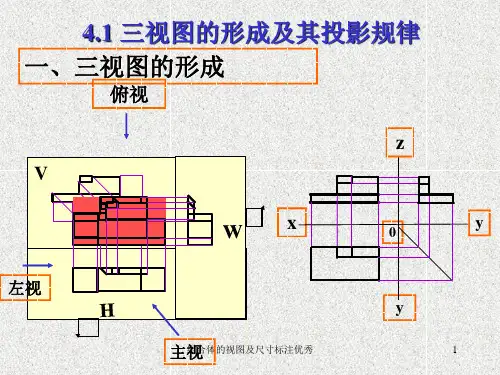 组合体的视图及尺寸标注优秀课件