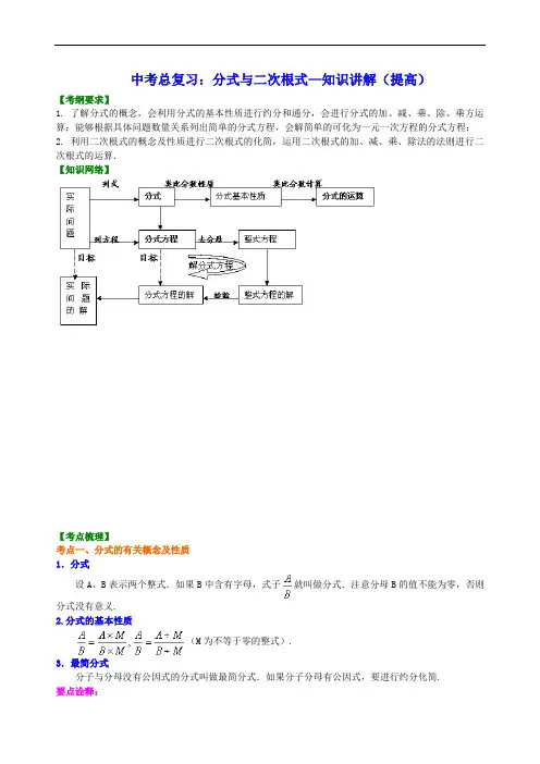 中考数学总复习经典讲义：分式与二次根式---知识讲解(提高)
