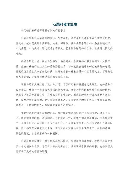 石蒜科植物故事
