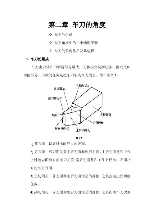 车刀的角度