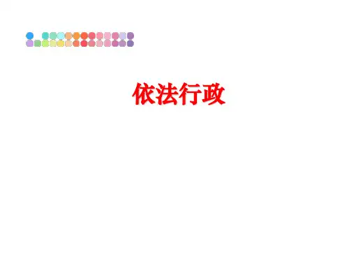 【精品】依法行政PPT课件