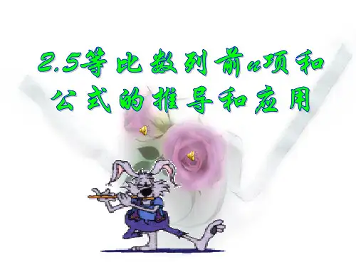 等比数列前n项和公式的推导和运算