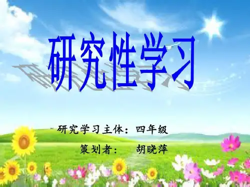 研究性学习告别垃圾食品共25页