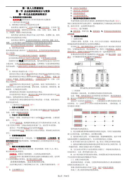 2019年人力资源管理师二级(详强考试重点)