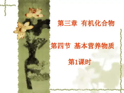 第三章 第四节 基本营养物质