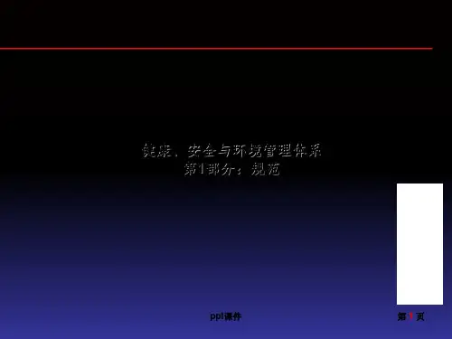 《HSE标准知识培训》PPT课件