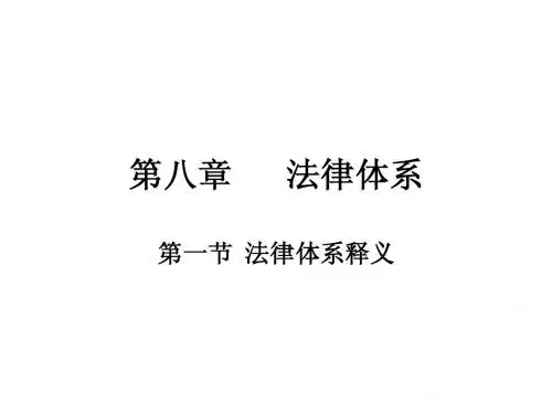 第八章法律体系