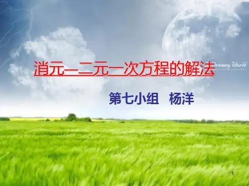 二元一次方程的解法PPT课件