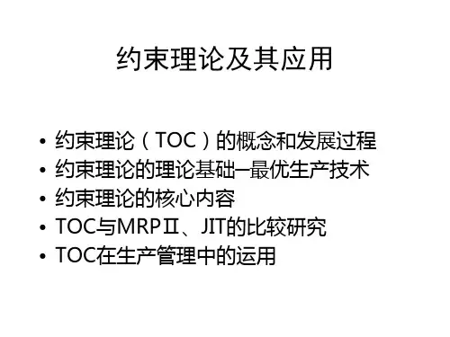 约束理论及其应用 (1)