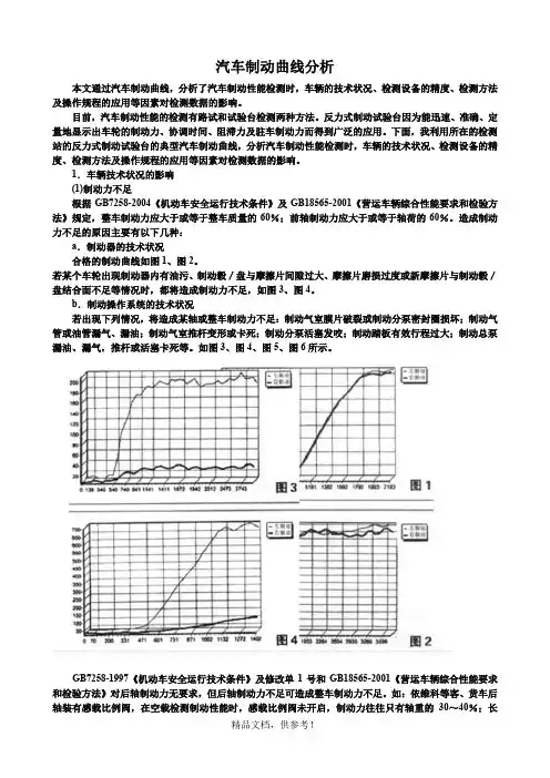汽车制动曲线分析