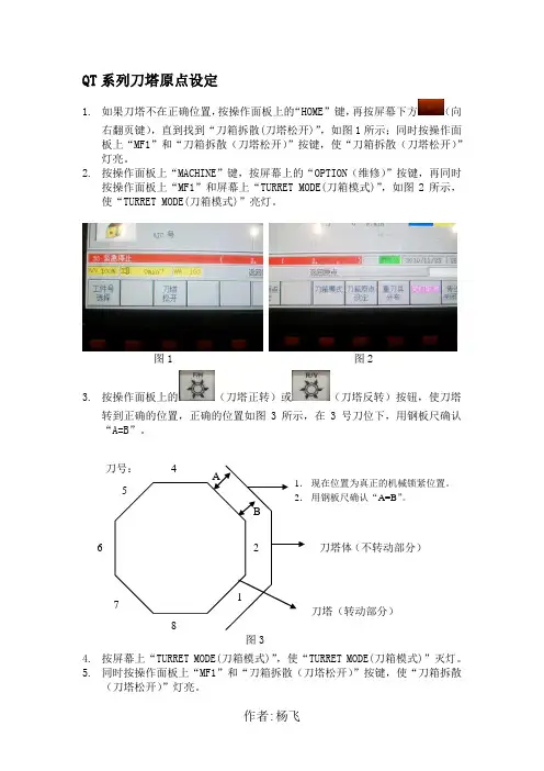 QT系列刀塔原点设定