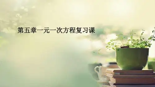 (北师大数学七年级上)第5章一元一次方程复习