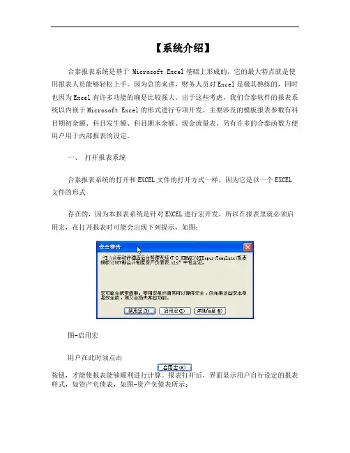 合泰报表系统操作手册