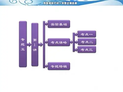 河南省安阳市一中2015届高考物理二轮复习课件_第一阶段_专题五_第1讲_力学实验