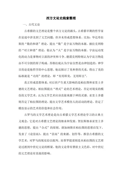 西方文学艺术理论
