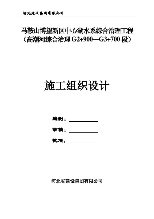 河道综合治理工程施工方案