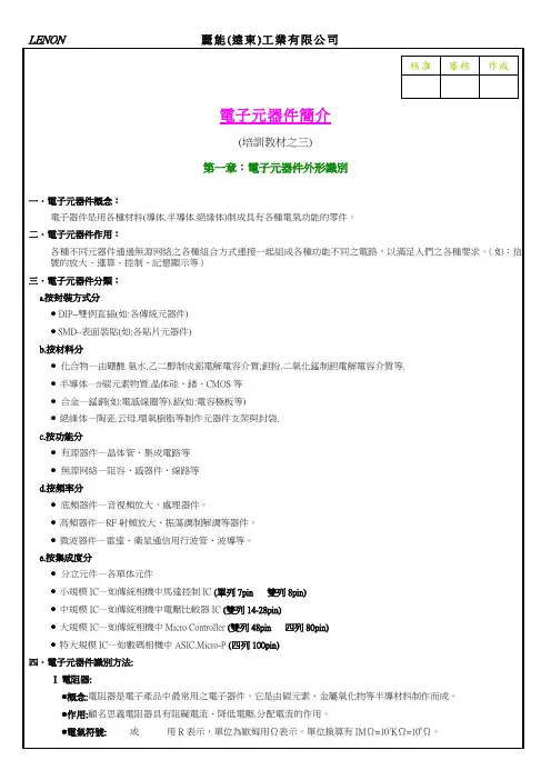 电子元器件培训资料