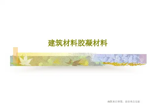 建筑材料胶凝材料共52页文档