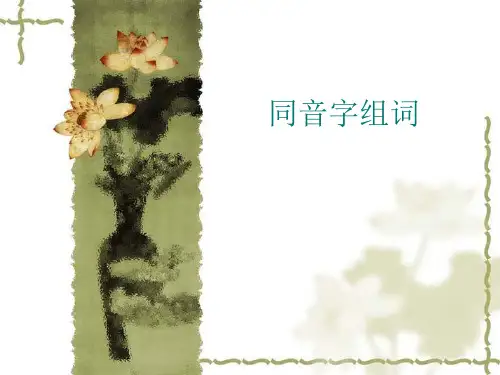 同音字组词