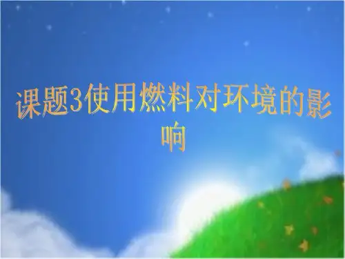 使用燃料对环境的影响PPT课件
