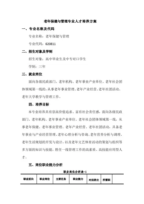 老年保健与管理 2