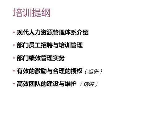战略人力资源管理教程