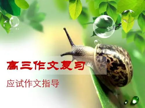 高三作文复习(三步曲)