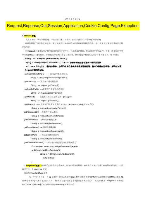 9大内置对象作用