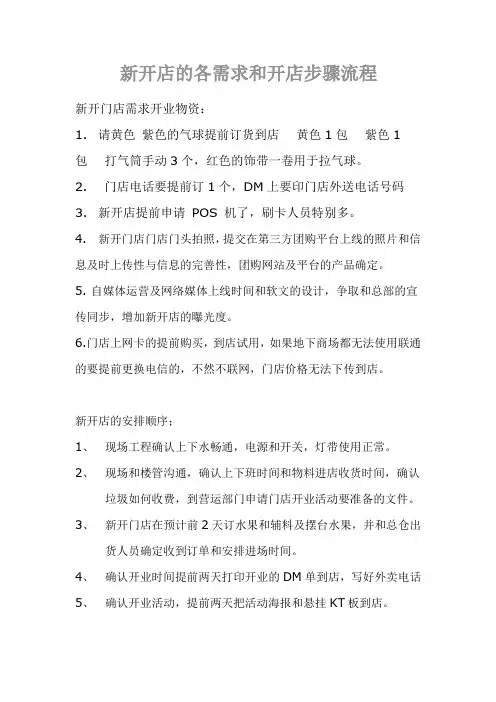 水果店新开店的各需求和开店步骤流程