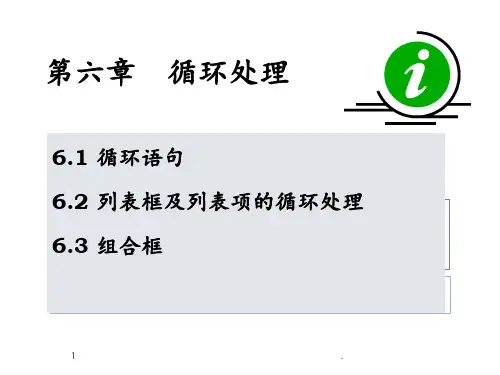 VB第6章-循环处理PPT课件