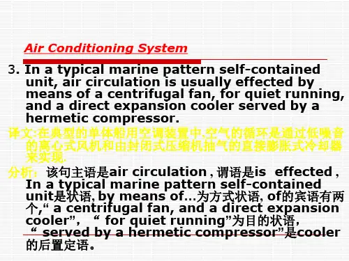 轮机英语教学课件(22) Air Conditioning System