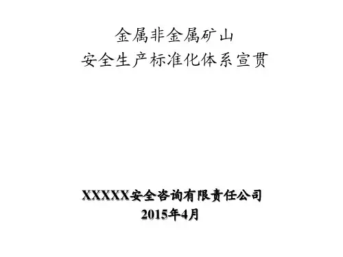 金属非金属矿山安全生产标准化宣贯分解