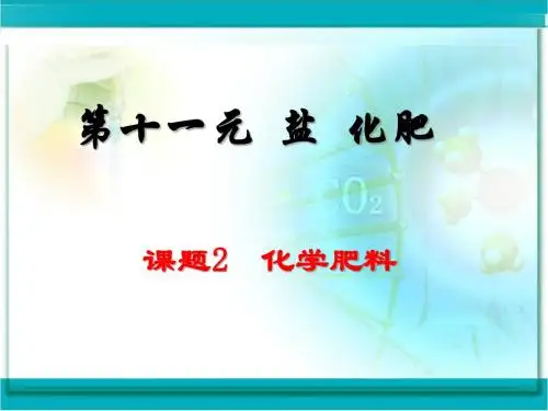 11.2 化学肥料