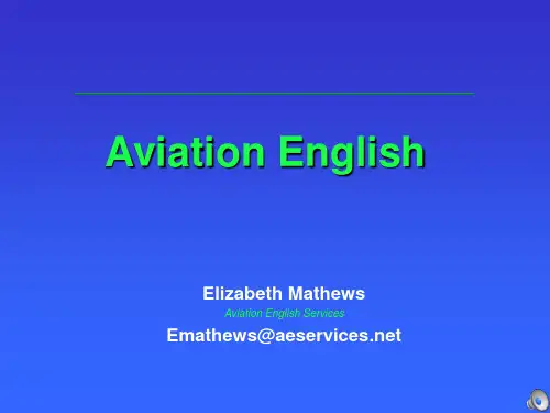 民航英语ppt aviation english ppt