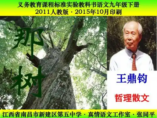 义务教育课程标准实验教科书语文九年级下册第10课《那树》PPT 版本:2011人教版