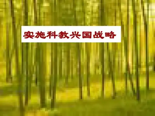 实施科教兴国的发展战略