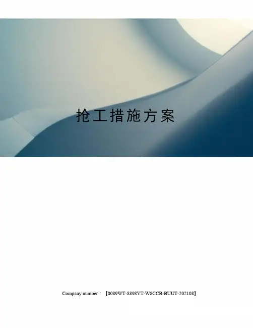 抢工措施方案